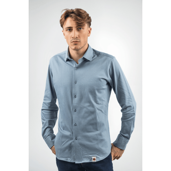 Chemise Coton Piqué Manches Longues